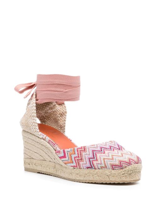 Espadrillas donna con zeppa rosa Missoni | M25004WAVE LUREX